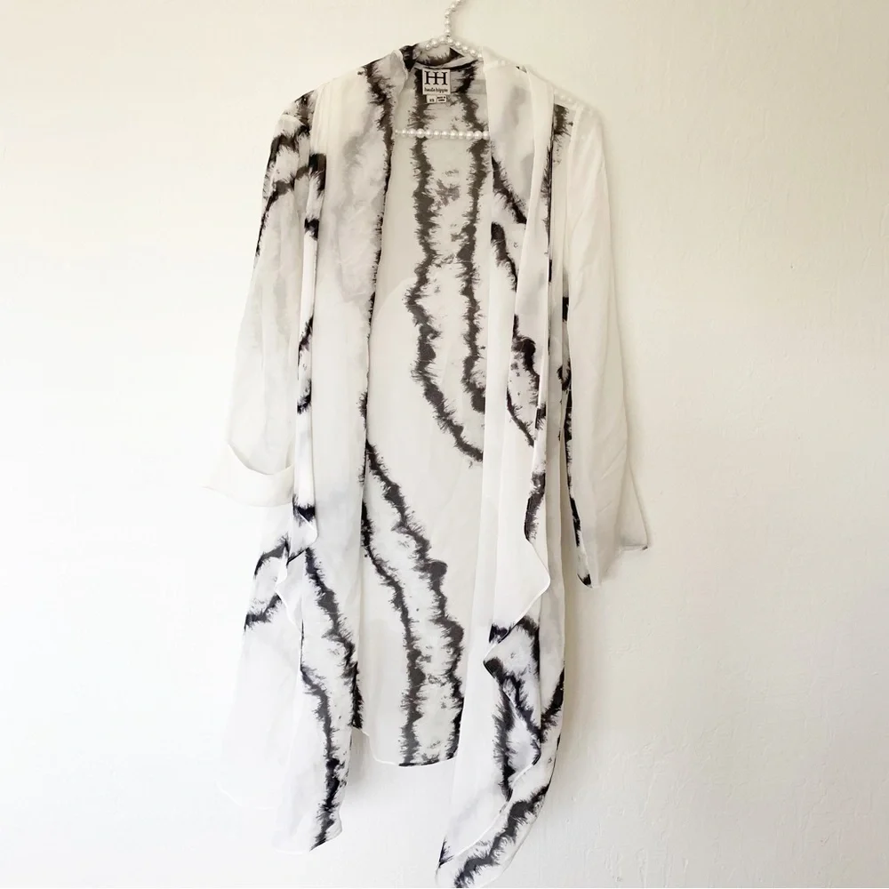 Haute Hippie Printed Silk Chiffon Cardigan